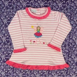 Squiggles by Charlie Pink Stiped Ruffle Neck Shirt (Fiona the Fairy)